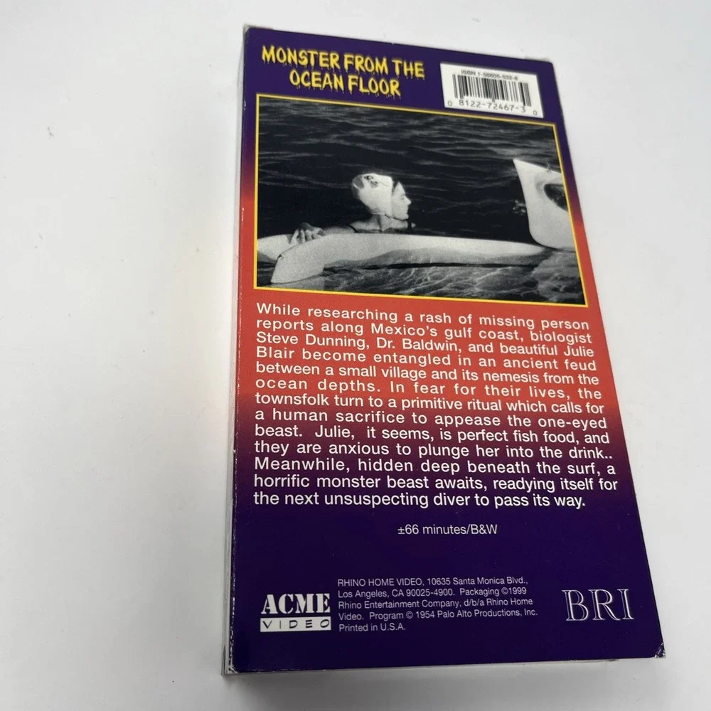 Monster‎ From The Ocean Floor (VHS, 1954) ACME Video - Horror/Sci-Fi